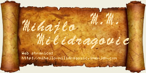 Mihajlo Milidragović vizit kartica